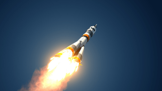Rocket boosting into space