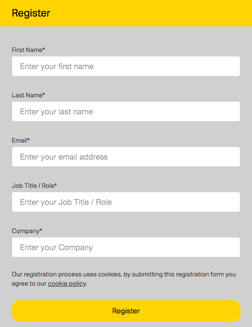 Online event registration form