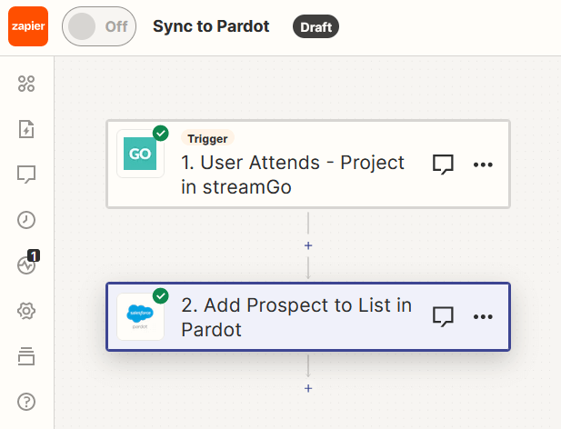 Sync streamGo event data with Pardot