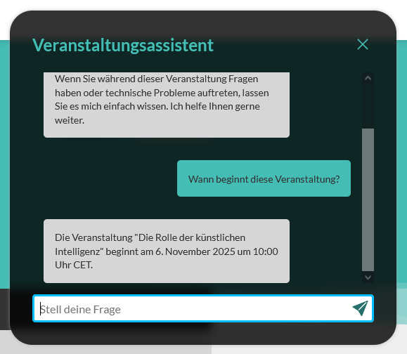 EVA providing support in the German language